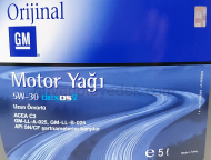 Opel Tüm Opeller için uygun 5/30 GM 5 Lt Motor Yağı Dexos2 Partiküllü GM Marka GM